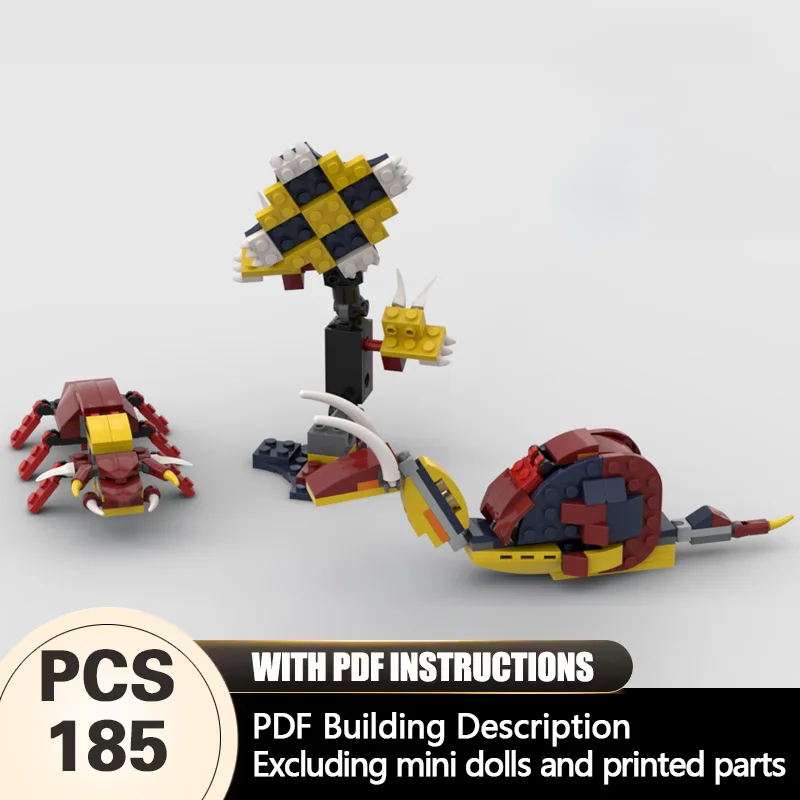 

Creators Animal Series Model MOC Building Bricks Flower Snail & Ant Modular Technology Gifts Holiday Assemble Children Toys Suit