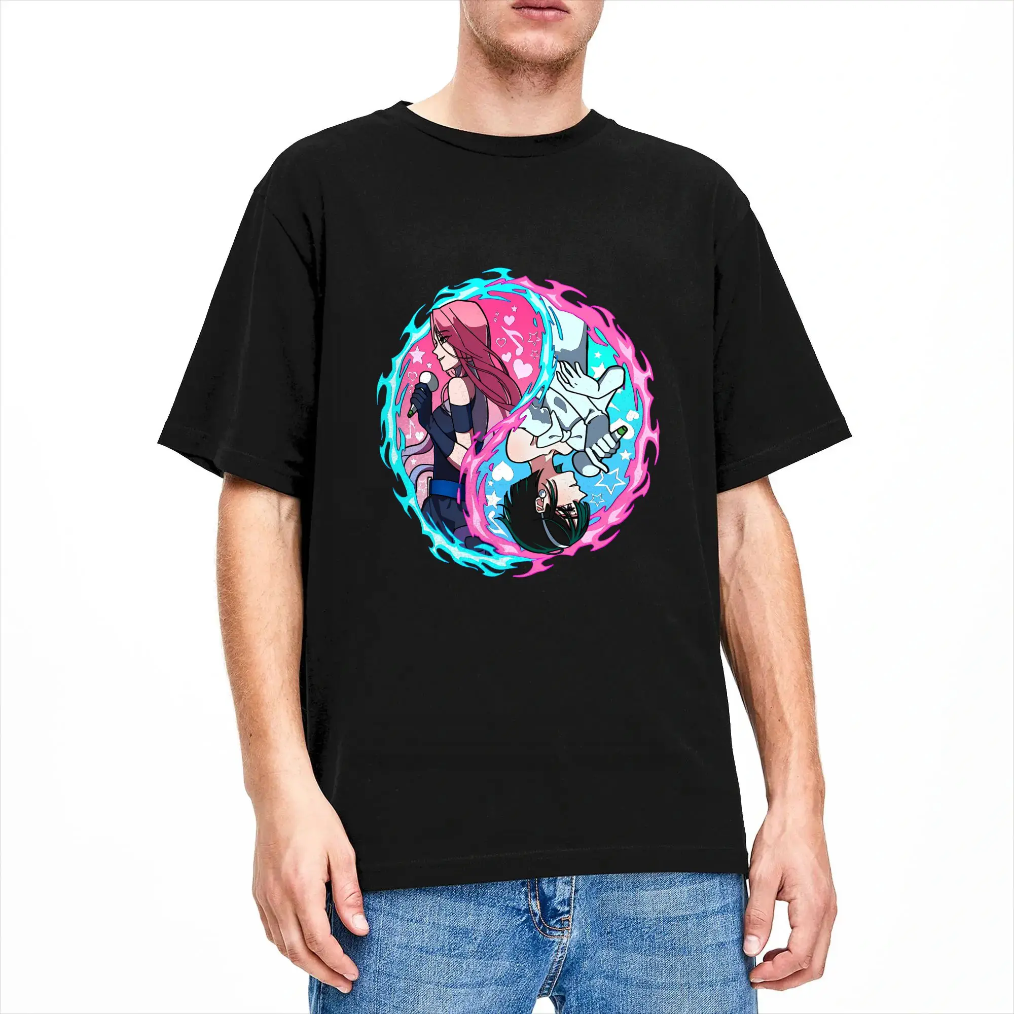 Camiseta Unissex Alien Stage Mizi e Sua, 100% Algodão, Manga Curta, Gola Redonda, Tamanhos Grandes