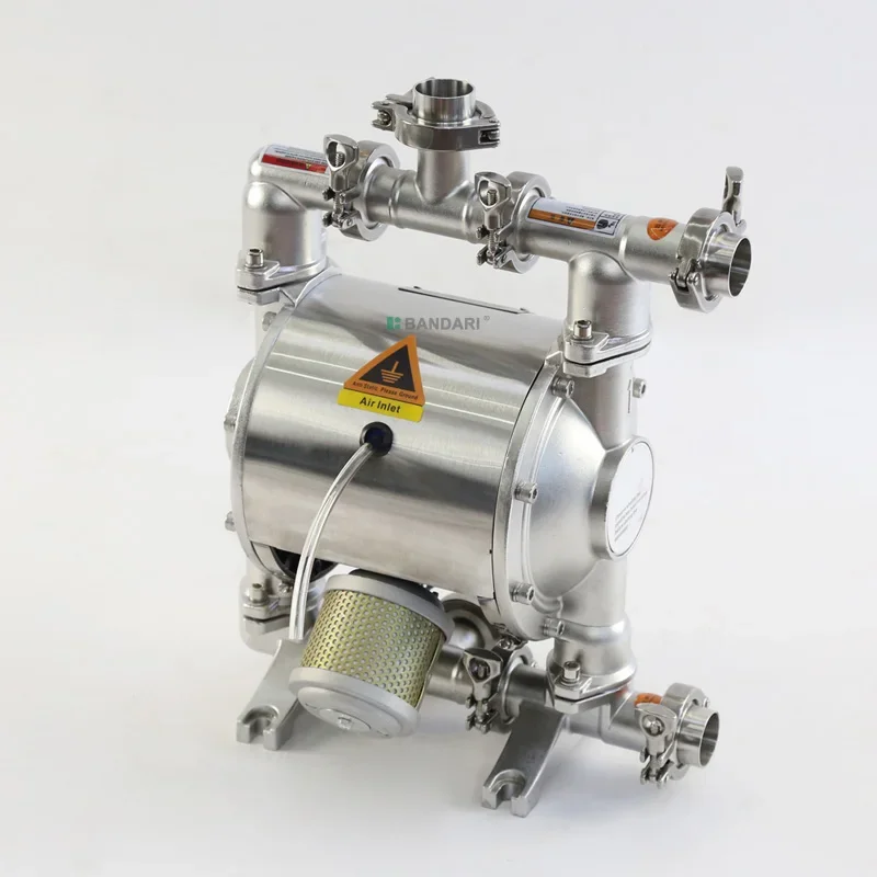Industrial Conveyor Pump Explosion-proof and Corrosion-resistant Sanitary Grade Polished Stainless Steel Pneumatic Diaphragm