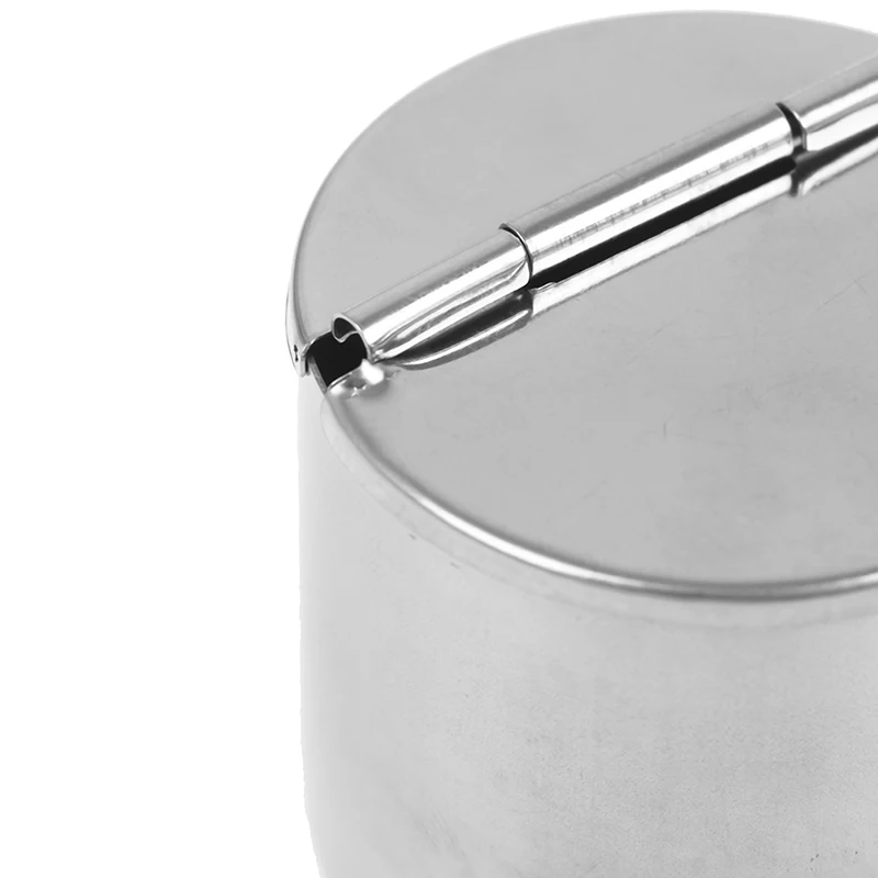 1PCS 5*5cm Stainless Steel Dental Cotton Tank Alcohol Disinfection Jar Half Clamshell