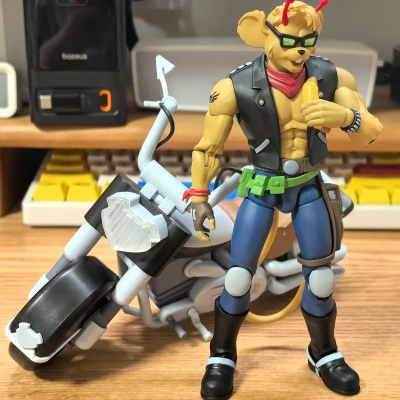 Nacelle Mars Mouse 1/12 Scale Biker Mice MONSTER BlKE RADICAL Slotevini Three-piece Full Set 6in Action Figure Body Gifts