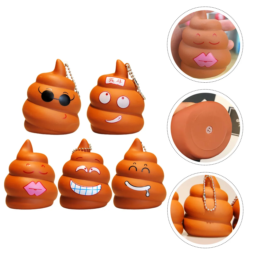 Poo Keychain Poop Keyring Ornament Imitation Toy Joke Prank Pendant Bag Holder Tricky