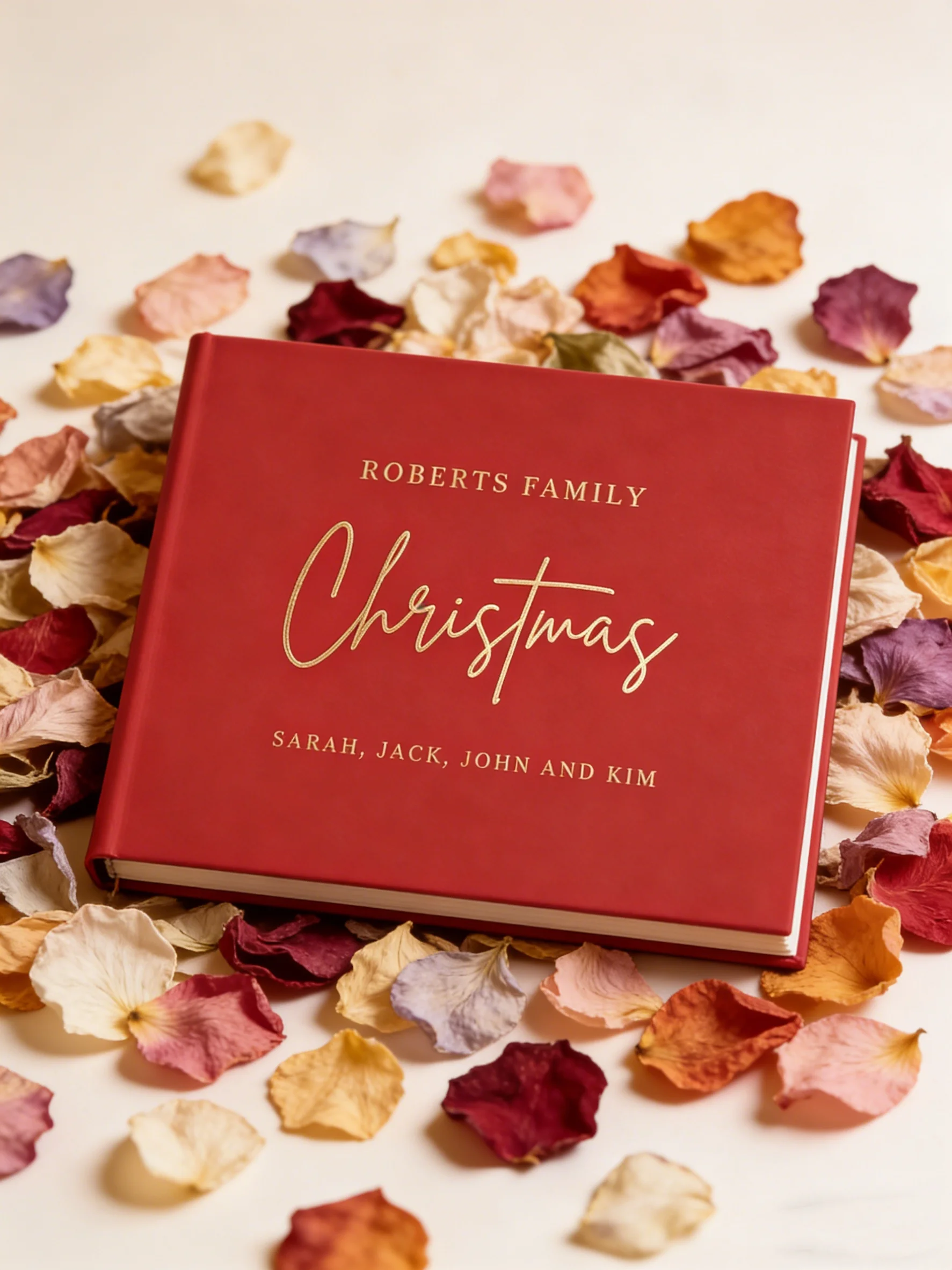 

Семейная книга воспоминаний на Рождество | Альбом для карточек с золотой фольгой | Персонализированный фотогаджет в подарок на Рождество для семьи