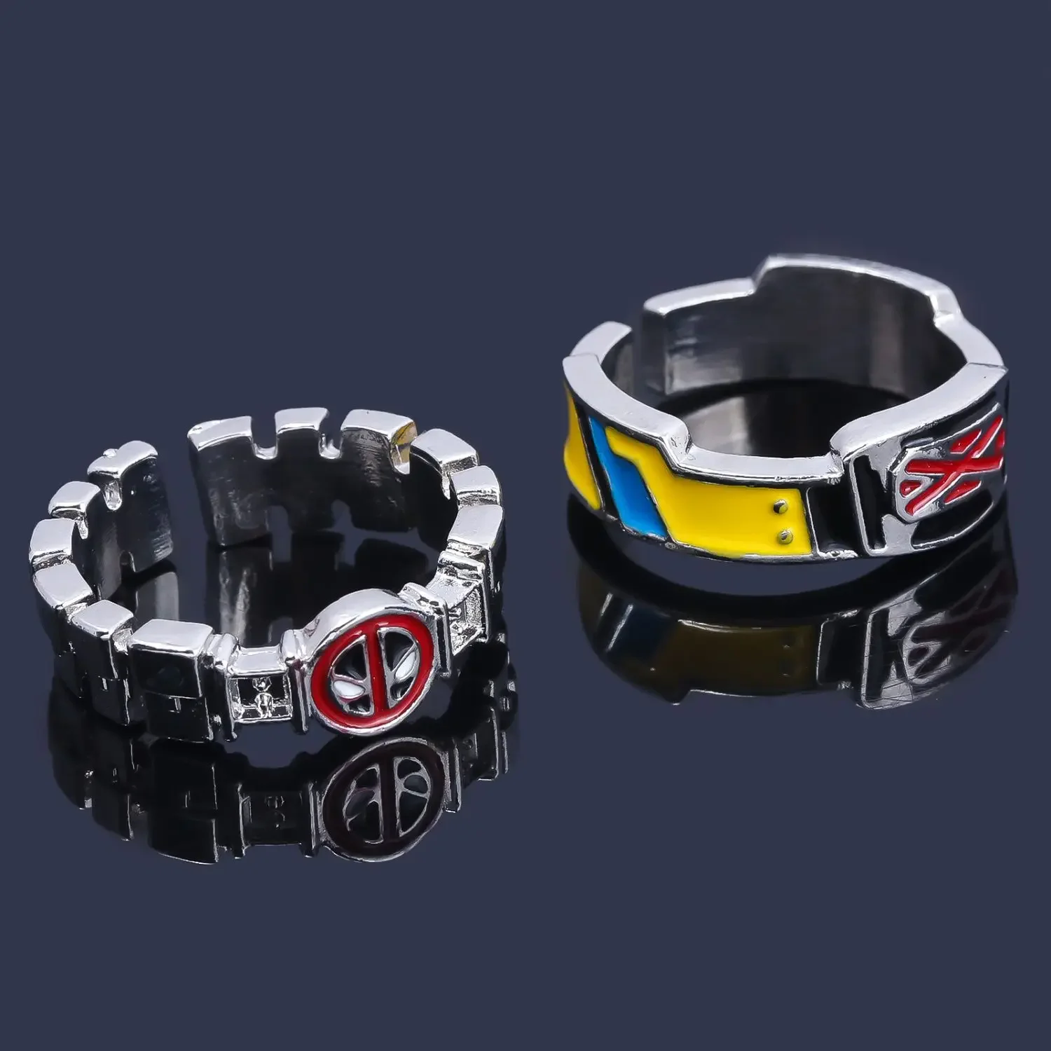 Marvel Deadpool Wolverine combat uniform belt anime movie peripheral exquisite ring creative personality cool ring jewelry gift