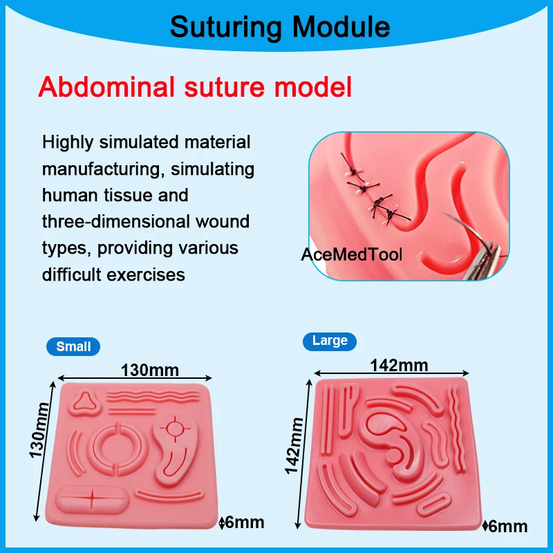 Medical Suture Practice Model Skin Wound Laparoscopic Simulator Practice Module Surgical Suture Pad for Practice Exercises