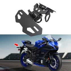 For YAMAHA YZFR7 YZF MT07 FZ-07 2023 2024 Motorcycle Tail Tidy Fender Eliminator Rear License Plate Holder Bracket Led Light