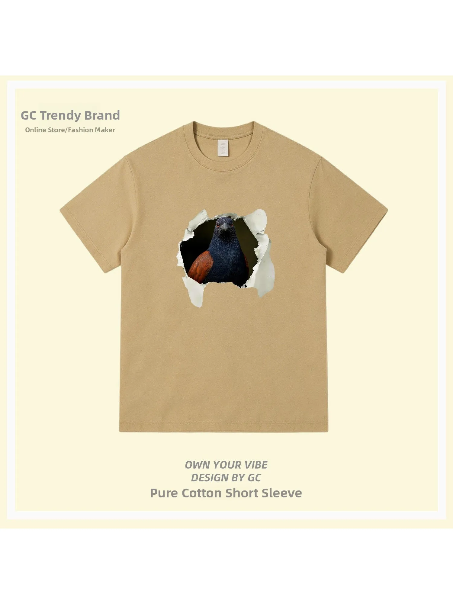 Cotton Birdwatching Pet Bird Guide Book Hole Punch Brown Winged Jay Unisex Short Sleeve T-Shirt Breathable Comfortable Casual...