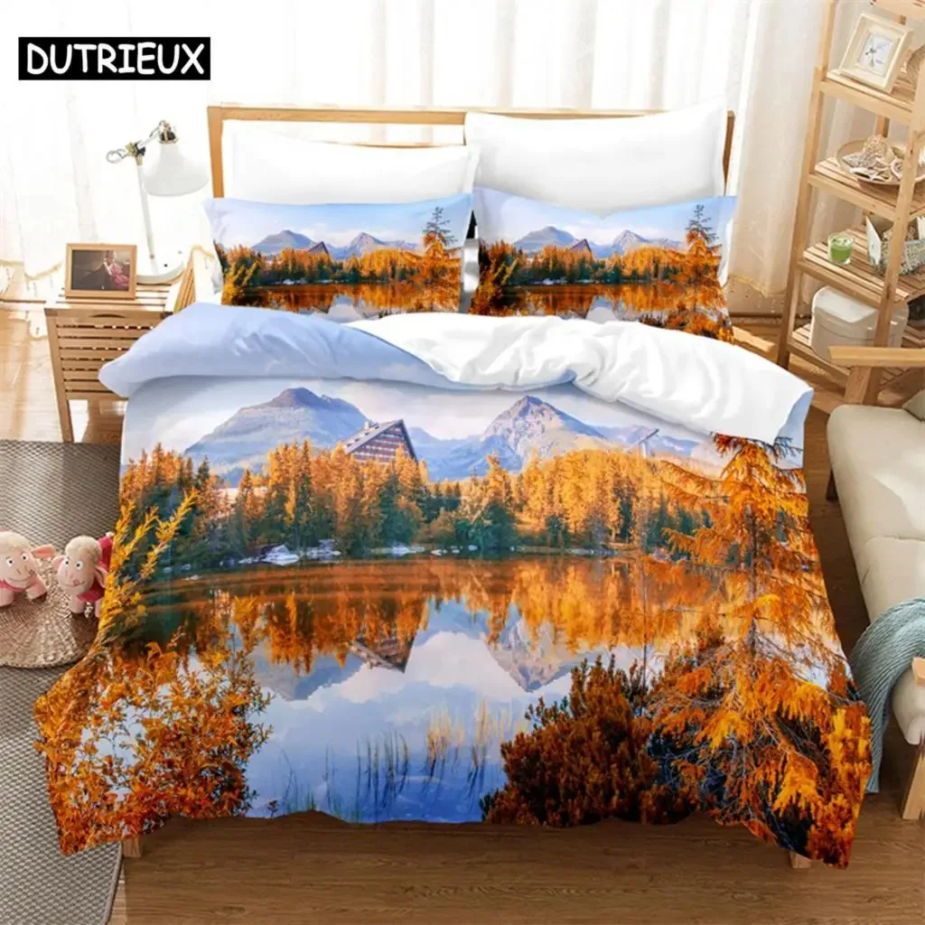 

Natural Scenery Bedding Set Duvet Cover Set 3d Bedding Digital Printing Bed Linen Queen Size Bedding Set Fashion Design