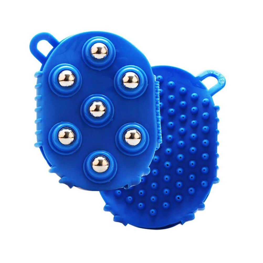 

Palm Shaped Massage Glove Massage Bath Brush with 7 Metal Roller Ball Handheld Body Massager For Relieving Pain Muscle Soreness