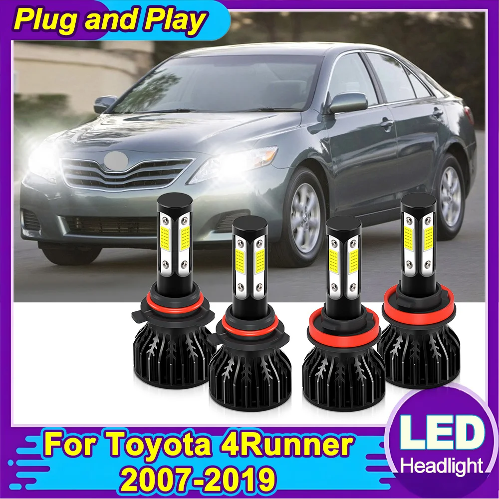 

Светодиодная фара 6000K Белый COB Chips 30000LM Фара дальнего ближнего света Супер яркая для Toyota 4Runner 2007-2017 2018 2019 Автомобильный свет