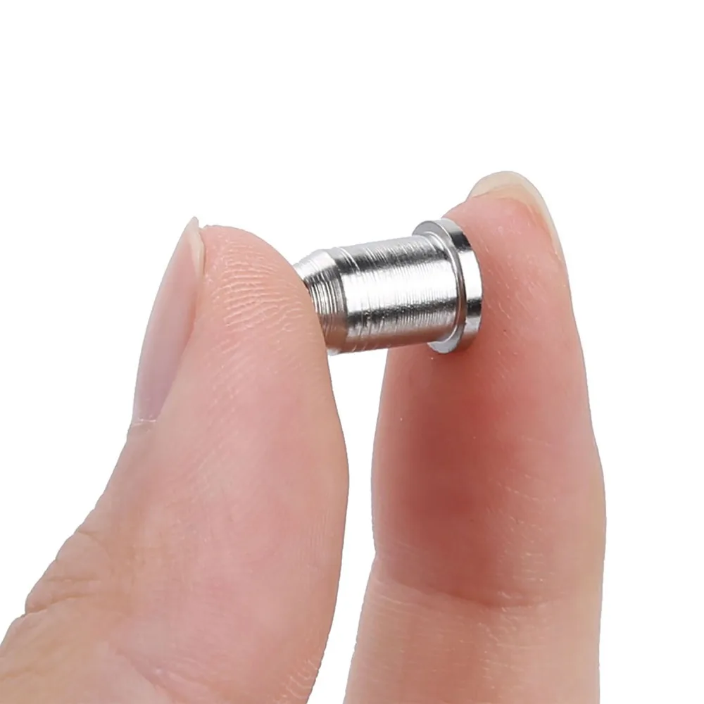 6PCS Metal Material Guitar String Ferrules Silver Color Through Body Design Electric Guitar Ferrules