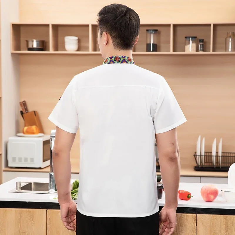 レストラン調理シェフジャケットウェイター制服男性のキッチンウェア女性のキッチンジャケット調理服トップスシェフ服