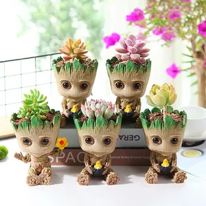 Groot -Statue von Cartoons zur Hausdekoration, Figurenanime Marvel, Miniaturmodell, Desktop -Display, Kawaii -Spielzeug, Handwerks Toast, 5 cm 8 Hauptumsatz 5 cm Puppe - №1