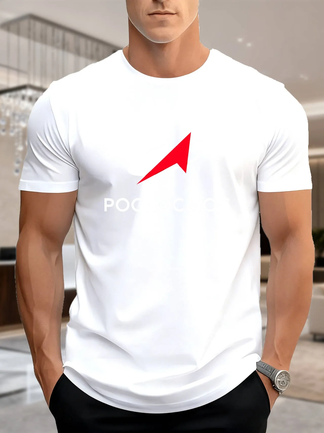 تي شيرت رجالي مطبوع بأكمام قصيرة - تصميم السماء المرصعة بالنجوم الزرقاء، 100% قطن مسامي ومريح، كاجوال متعدد الاستخدامات للارتداء اليومي #2