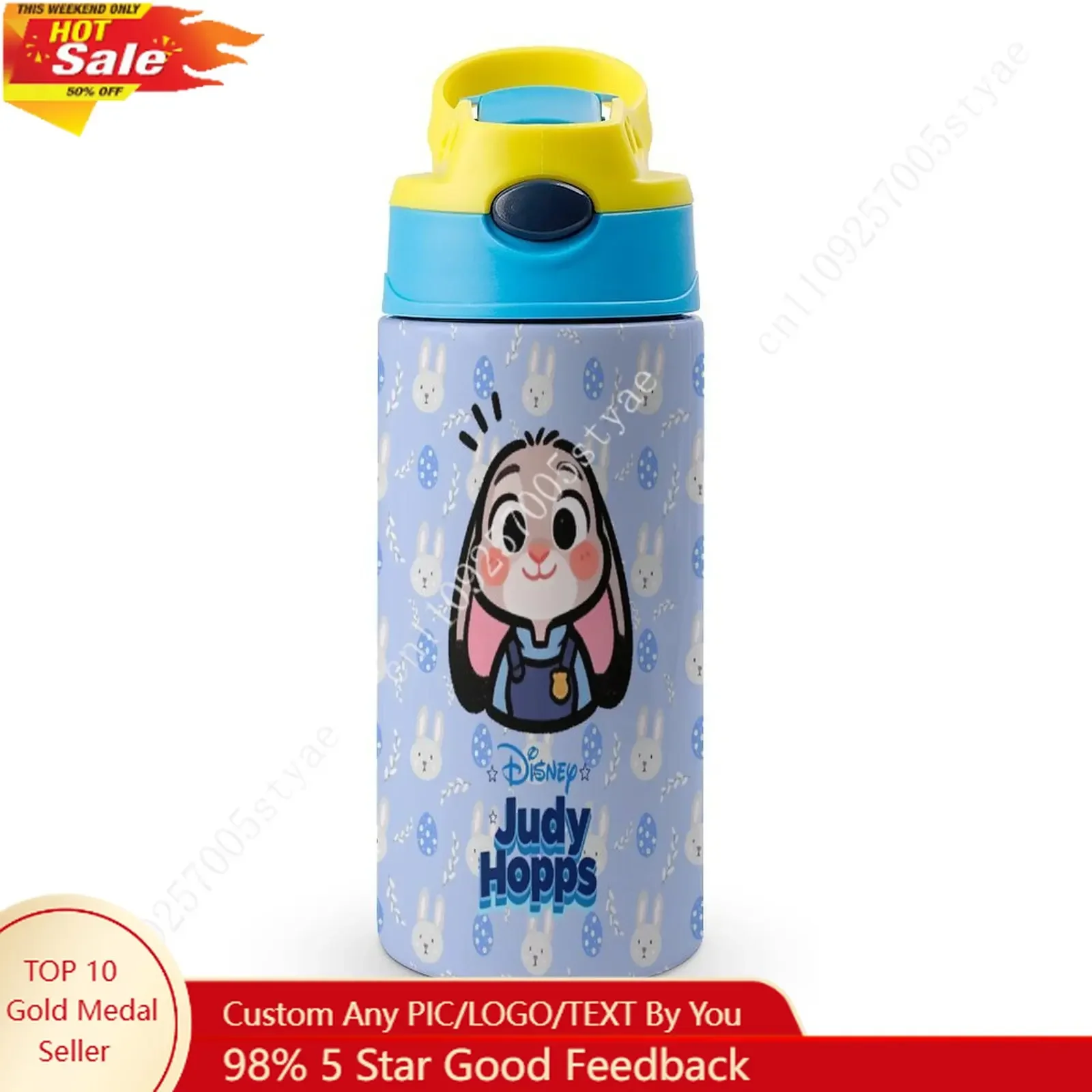 

Judy Hopps Insulated Bottle Disney Cartoon Custom Your Photo Logo Text DIY Design Birthday Holiday Gift Thermos Bottle