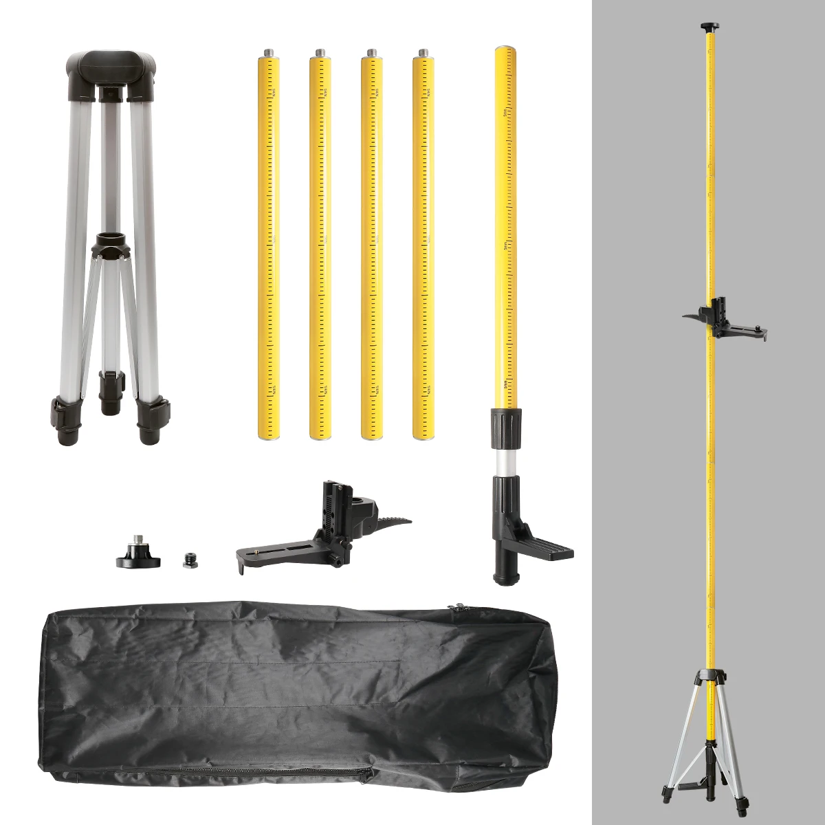 Huepar Laser Tripod LP36 Telescoping Pole with 1/4-Inch by 20-Inch Laser Mount for Rotary Included LP36 & 5/8\