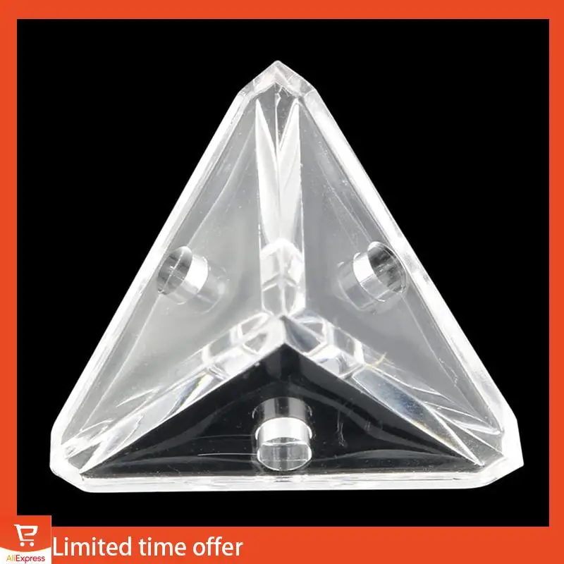 新鮮な 96 個のアクリルコーナーブラケット半透明ネジ付きクリア 3 穴直角ジョイントブレースブラケット