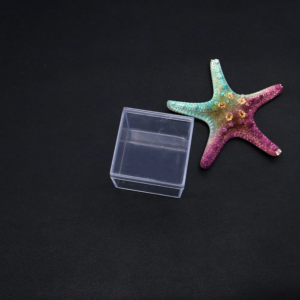 

4pcs Single-Compartment Transparent Square Plastic Jewelry Packaging Boxes 54x54mm Handmade Accessories Storage Display Tools