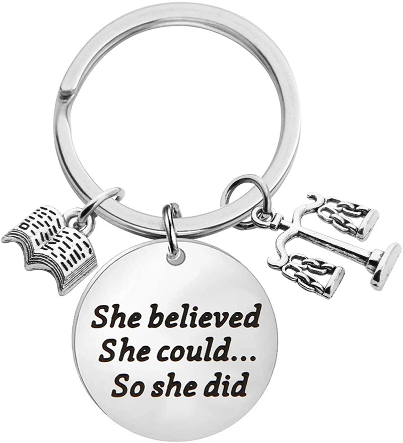 Lawy Gift Law School Graduation Gift She Believed She Could So She Did Keychain Law Student Gift Future Lawyer Gift