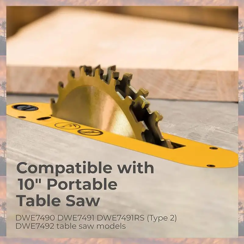 2025 الاتجاه DWE7402DI ملحقات منشار الطاولة Dado Throatplate Dado شفرات لمنشار الطاولة 10 بوصة DWE7490 DWE7491 DWE7491RS DWE7492