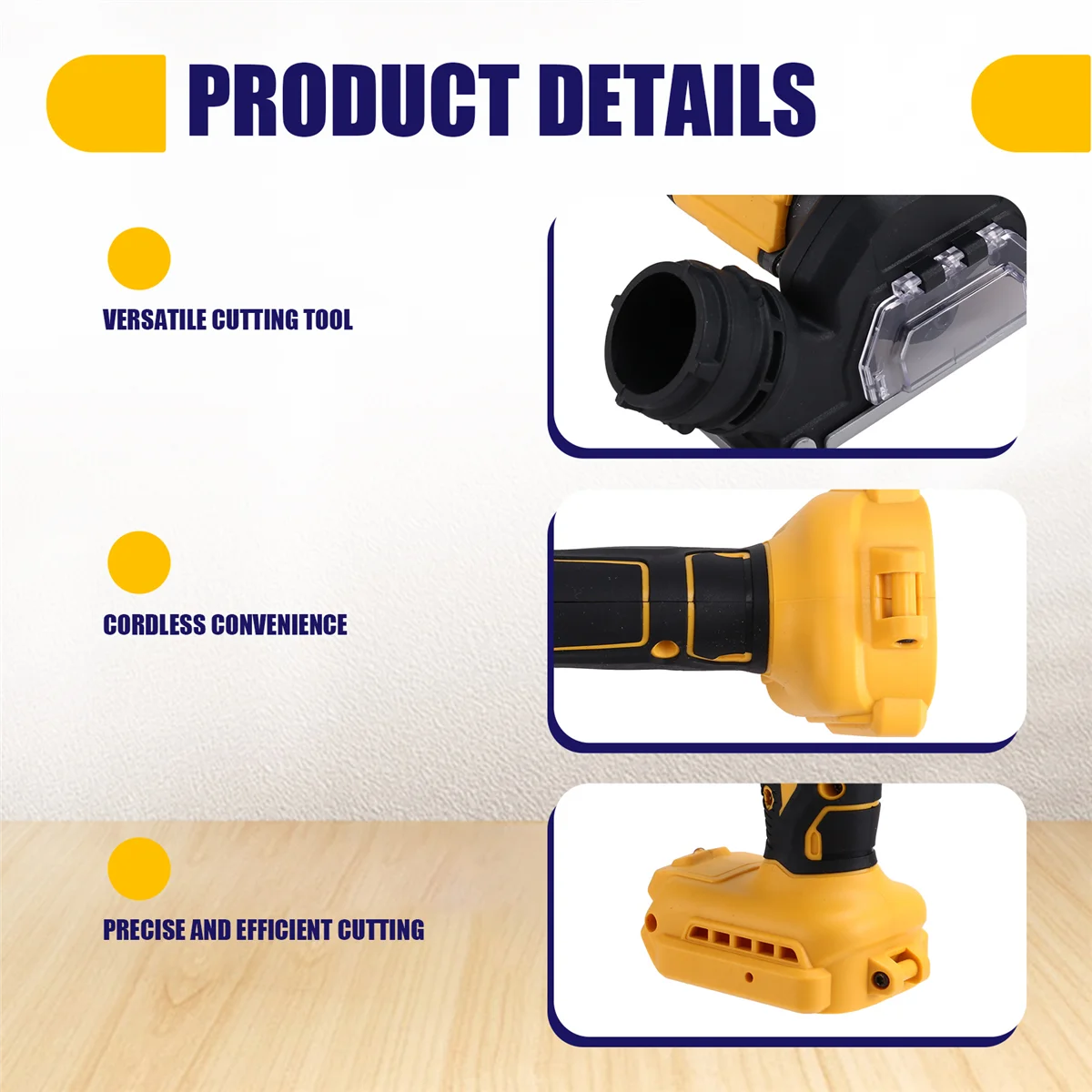 3 Inch Mini Angle Grinder Cordless Electirc CUT OFF Tool Cutting Circular Saw Power Tool for Dewalt 18V 20V Battery G