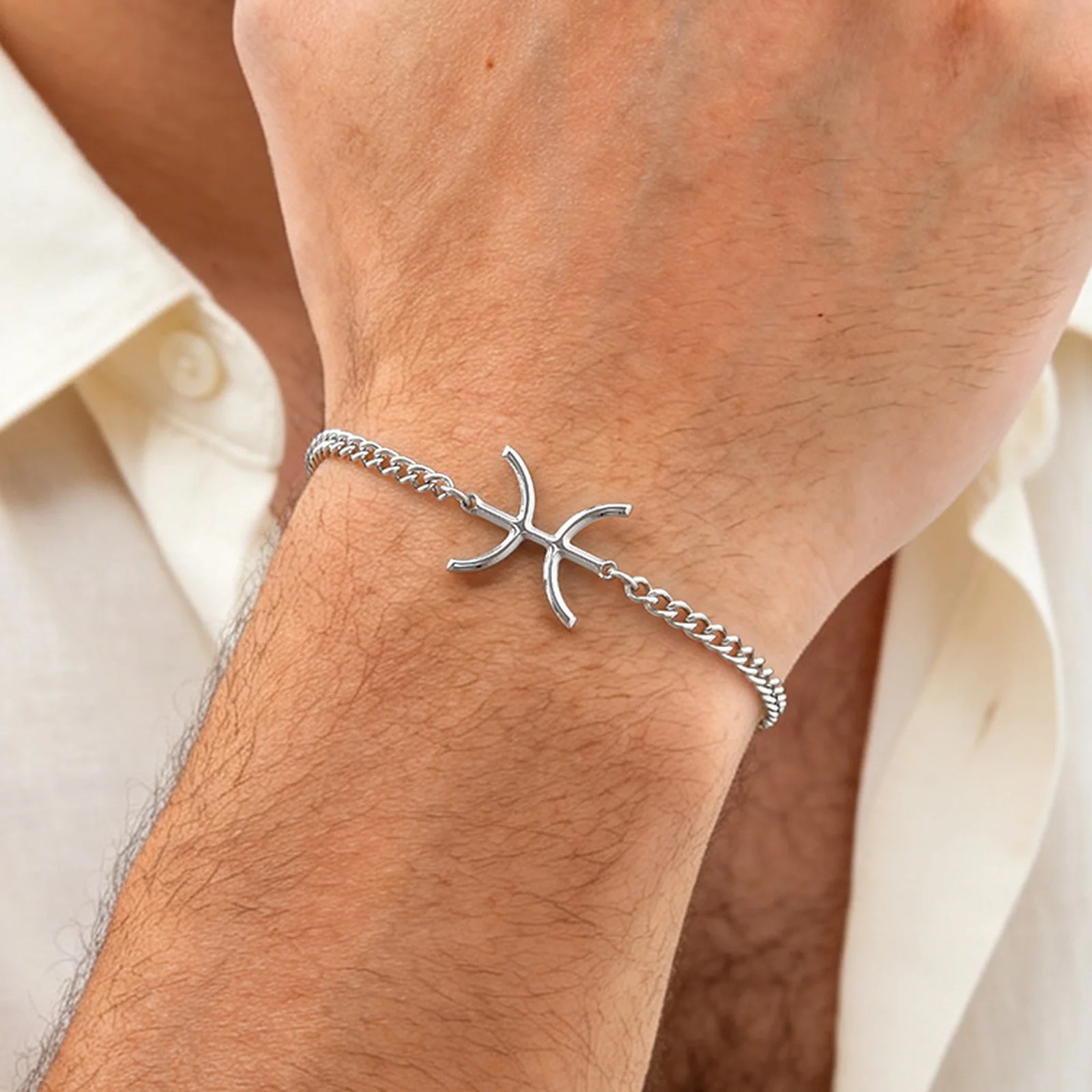 Amazigh Berber Symbol Charm-Armband für Männer, schlichtes Edelstahl-Armband mit dem Yaz-Abzeichen des afrikanischen Stammes, religiöser Schmuck – Detail 4