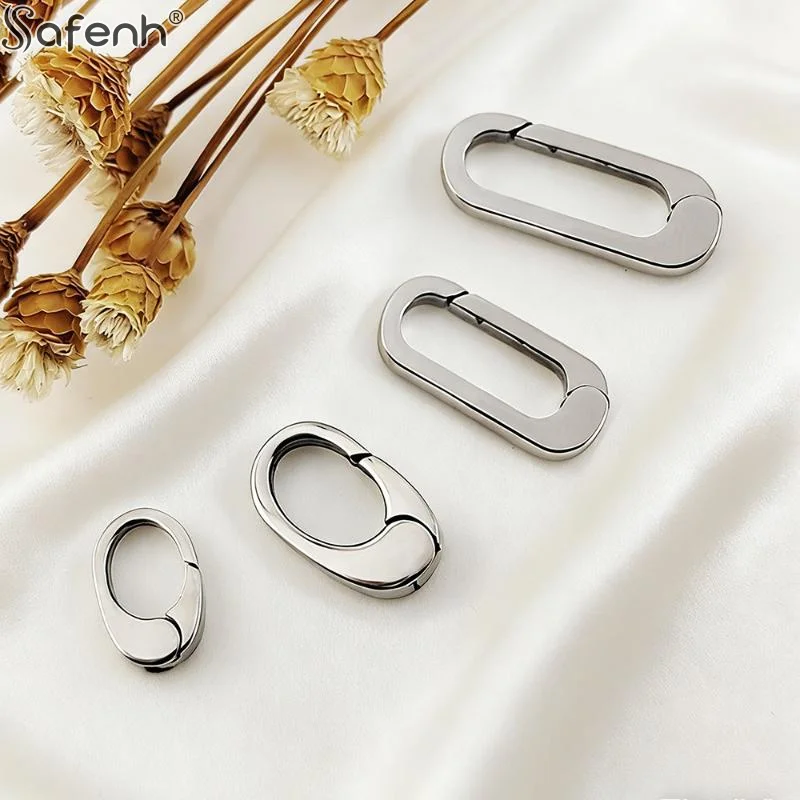 1/2Pcs Stainless Steel Bracelet Connectors Buckle Lobster Clasps Spring Snap Hook Accessories For DIY Jewelry Findings Making