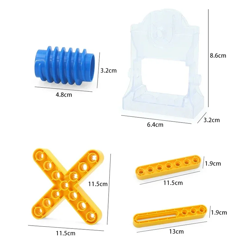 Blocos de construção grandes, tecnologia diy, ferramenta de ensino de tijolos, modelo mecânico de engenharia, acessórios de engrenagem, brinquedos educativos para crianças