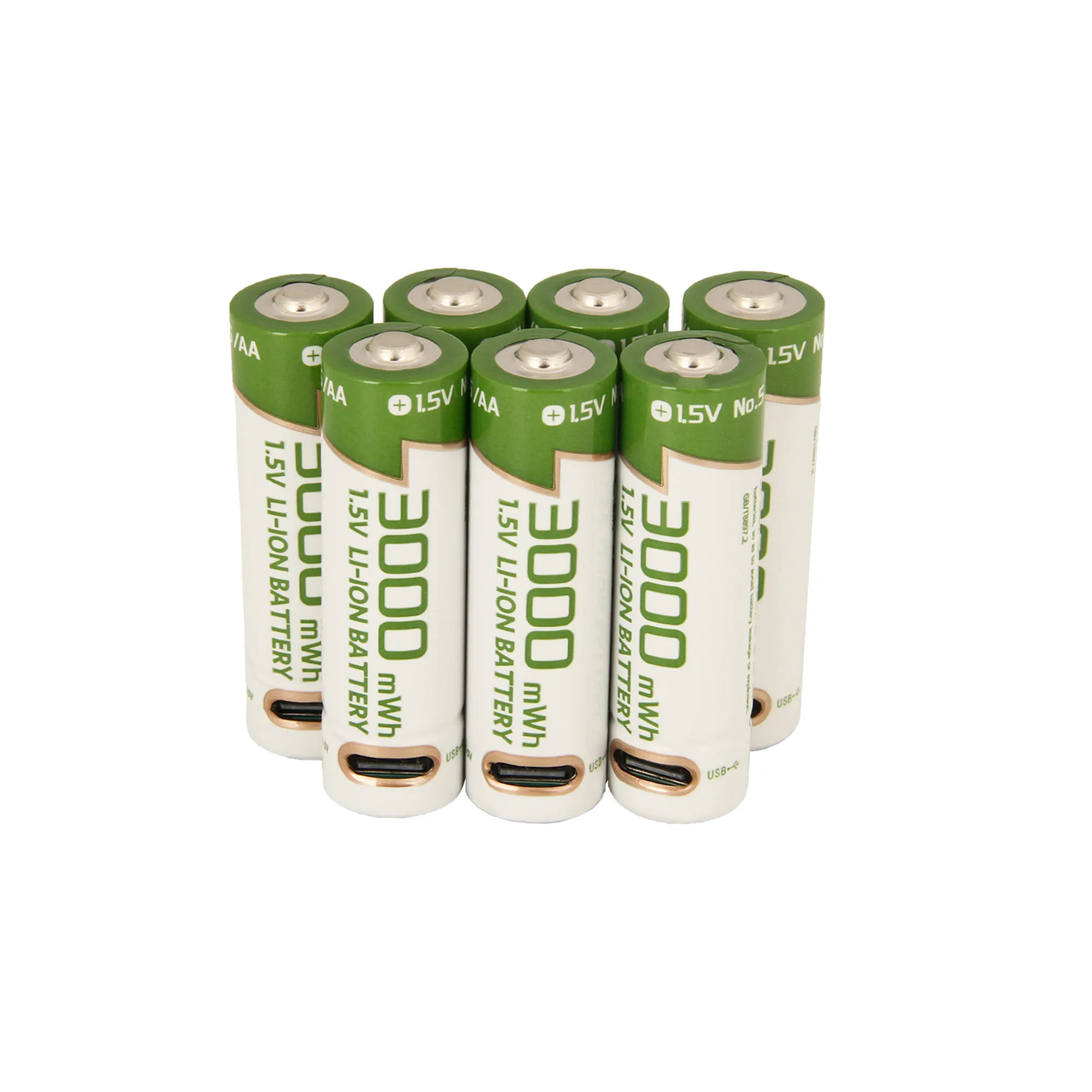 AA 1.5V 2000mAh กล้องของเล่นนาฬิกาไฟฉายทีวีรีโมทคอนโทรล Type-C Li-Ion Tip Point หมายเลข 5 แบตเตอรี่เซลล์