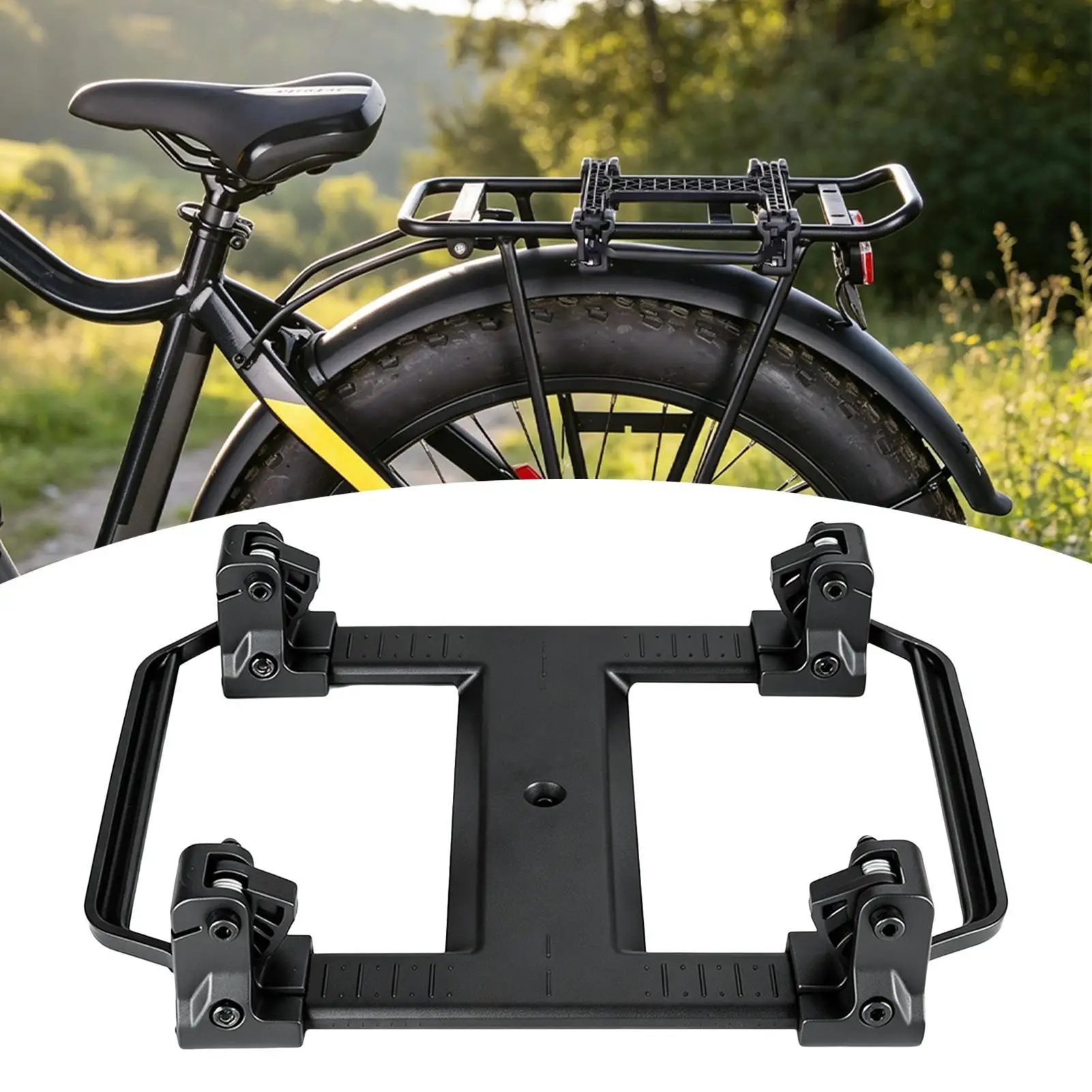 Bike Bag Buckle Conversion Bracket Adjustable Width Quick Release Conversion Rack Bicycle Rear Basket Bracket For Road Mountain