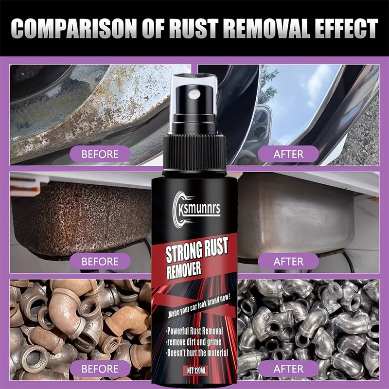 ผลิตภัณฑ์ทําความสะอาดรถจักรยานยนต์ Strong Rust Remover: ตัวยับยั้งสนิมและน้ํามันหล่อลื่นโลหะทรงพลังพร้อมตัวคลายสกรู, สนิมดิสก์เบรก