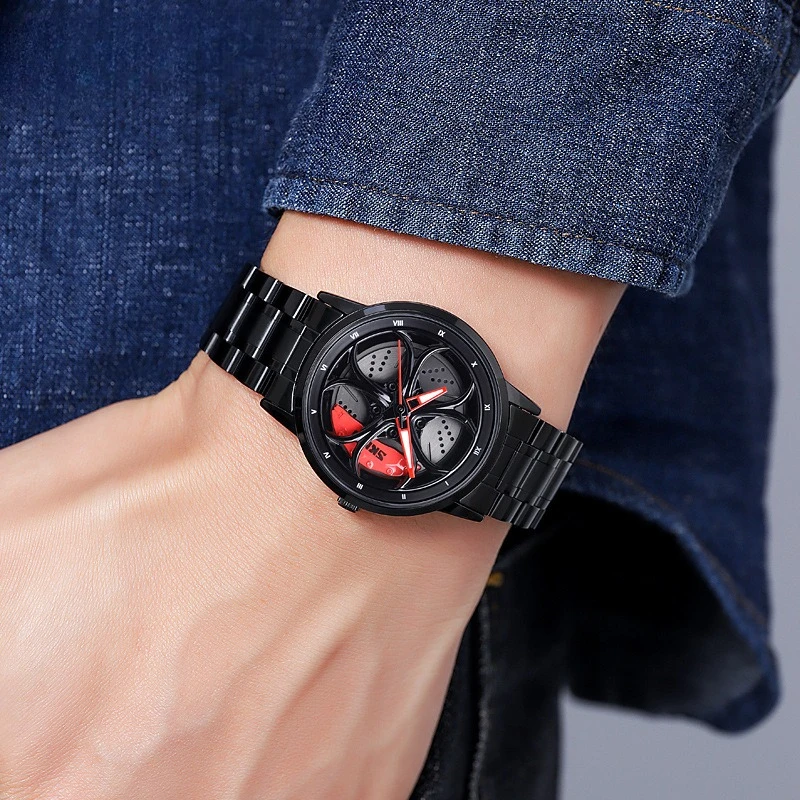 New Style Men's Watch with Unique Hub Design, Quartz Movement, Stainless Steel, Water-Resistant, Fashionable Wristwatch for Men