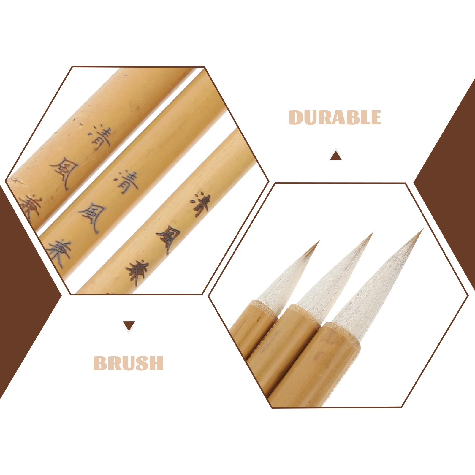 

3pcs Washable Calligraphy Set Reusable Chinese Writing Brush For Beginners Students Professionals Watercolor Painting Drawing