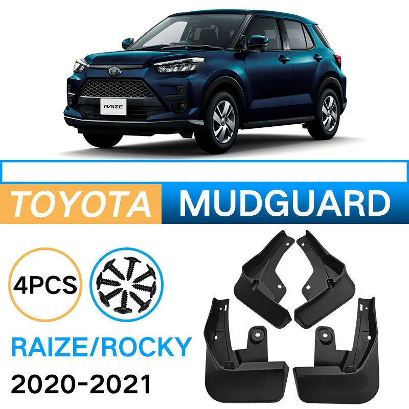 Mudguards For 2020-2021 Toyota Raize Rocky Car Tire Fenders Replacement Auto Exterior Parts