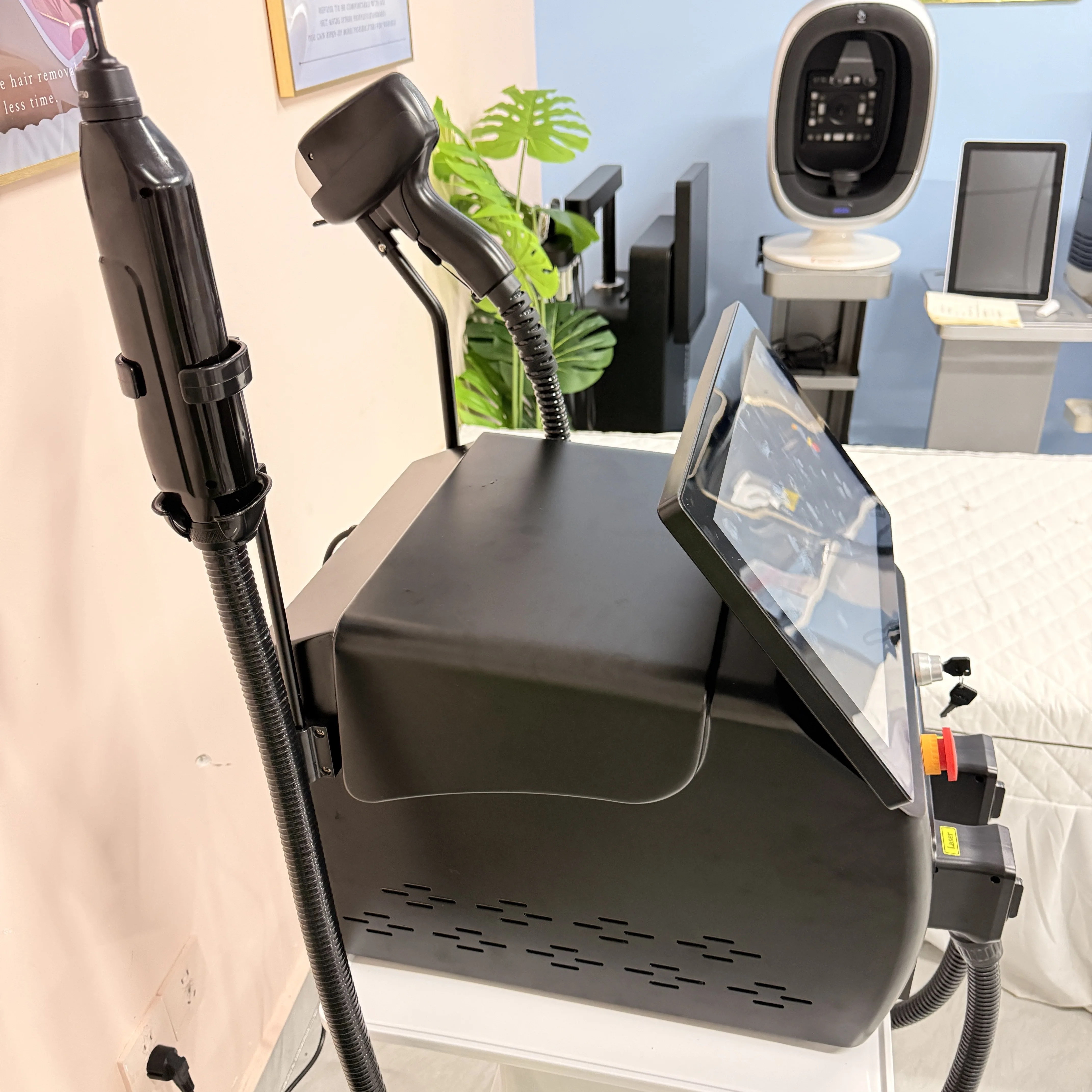 عالية الطاقة ديود ليزر 755NM 808NM 1064NM 3 أطوال موجية 4000 واط آلة إزالة الشعر تبريد الرأس غير مؤلم للأبد لنزع الشعر آمنة #3