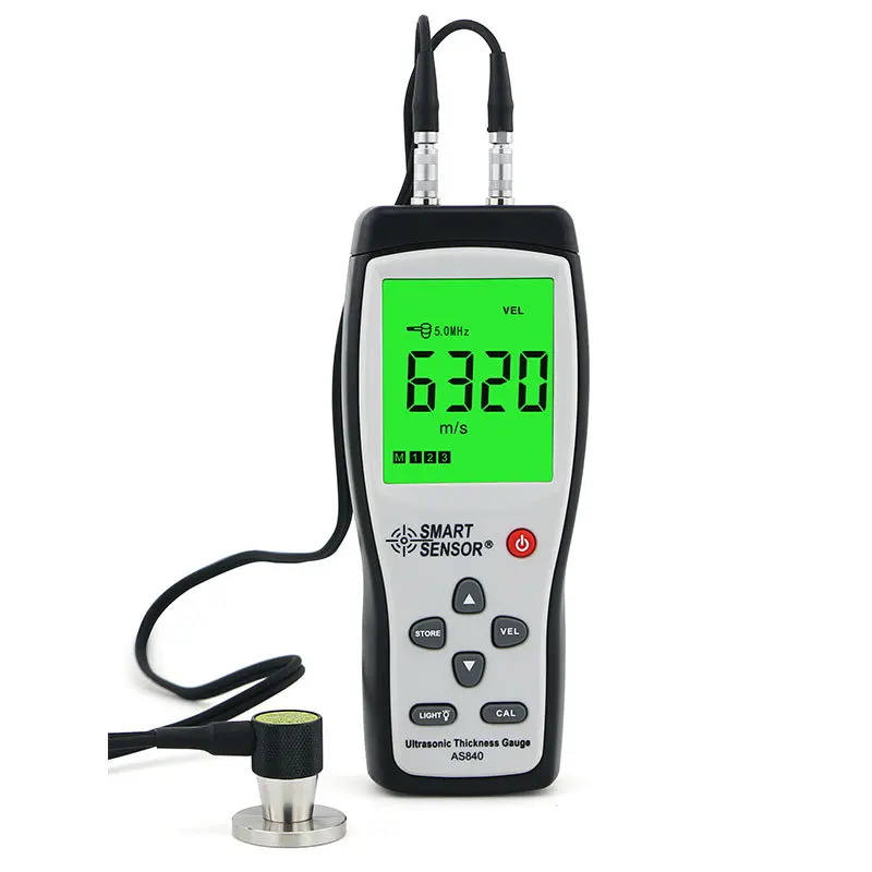 SMART SENSOR Ultrasonic Thickness Gauge 1.2-225mm for Steel Metals Plastic Glass PVC Pipes