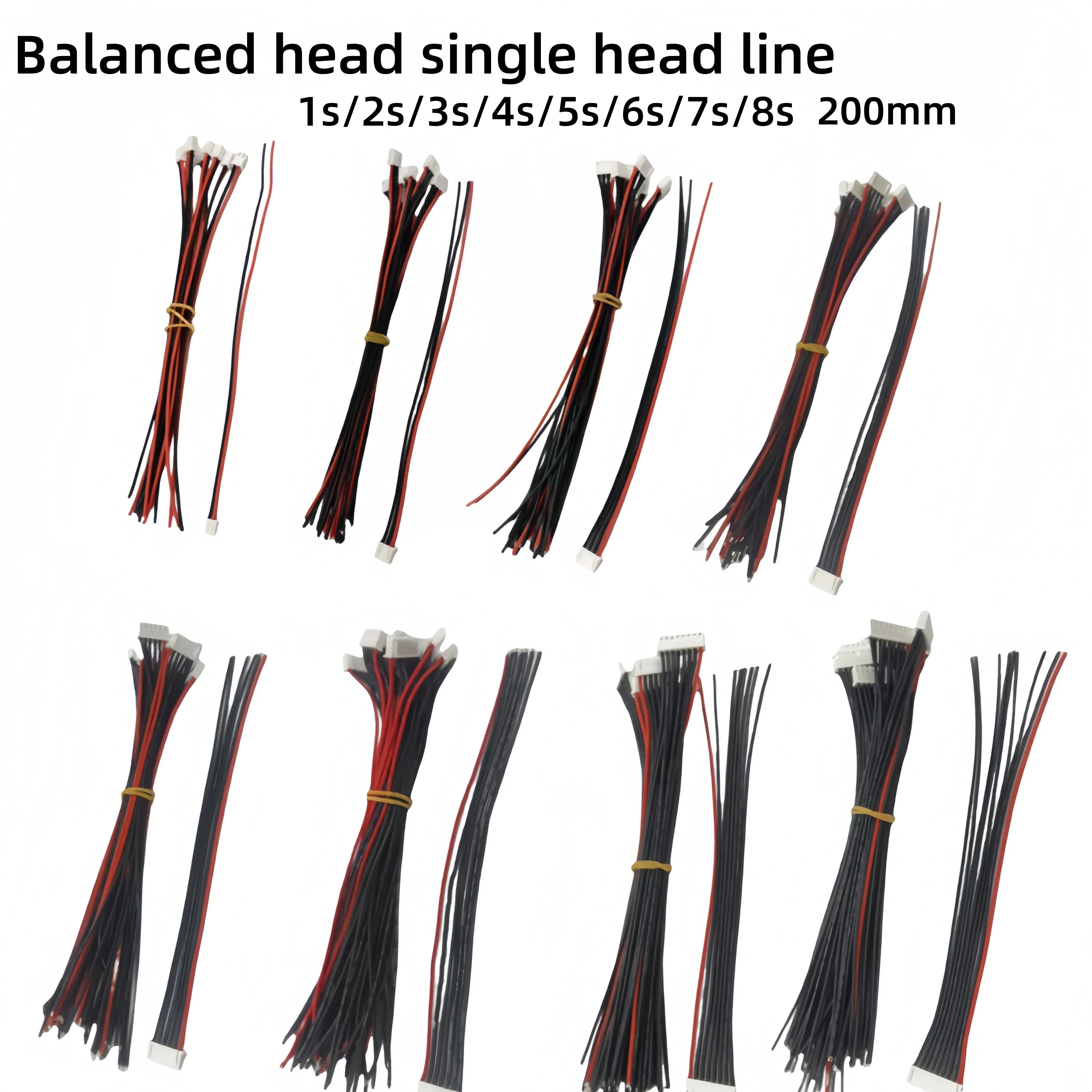 10 Stück pro Charge von 20 cm 22 AWG Lipo-Akku, ausgewogener Lade-Silikondraht-Anschlussstecker, ausgewogenes Ladekabel