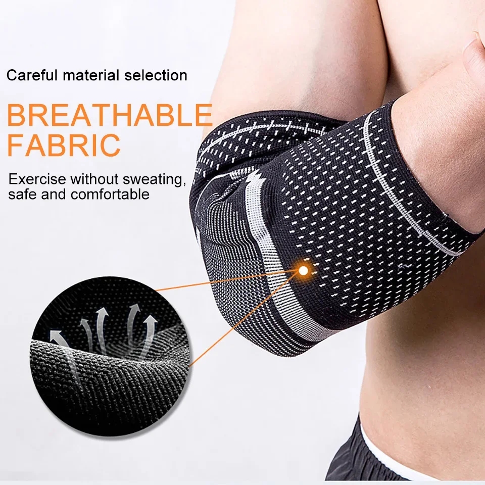 1Pcs Fitness Elbow Brace Compression Support Sleeve for Tendonitis, Tennis Elbow, Golf Treatment - Reduce Joint Pain