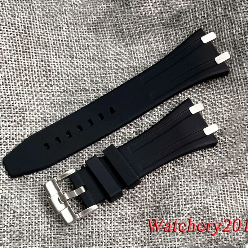 20mm Watch Rubber Strap For 40mm NH35 NH36 Automatic Octagon Watch Case Replacement Wristwatch Band