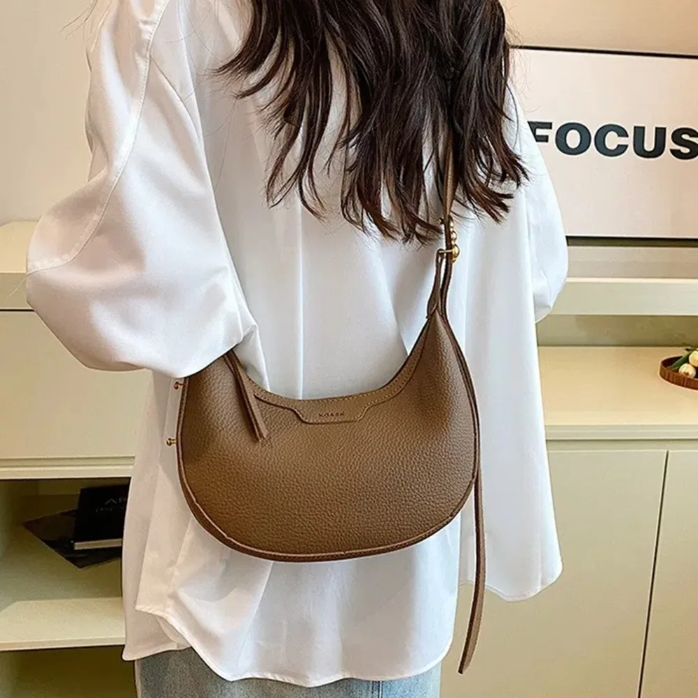 

New Handbag Underarm Bag Pu Leather Large Capacity Tote Bag Lichee Pattern Shoulder Bags Women