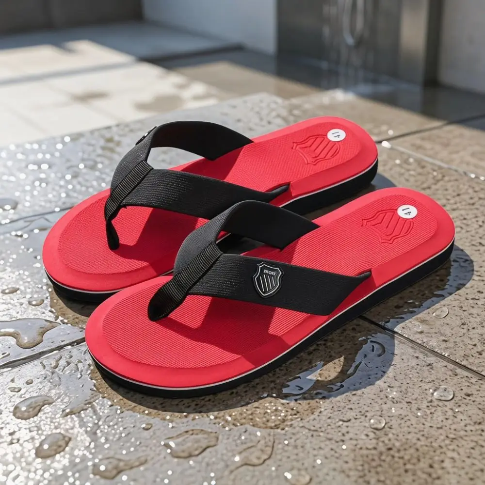 Male Flat Beach Sandals Casual Shoes Flip Flops Soft Soled EVA Men Slippers Beach