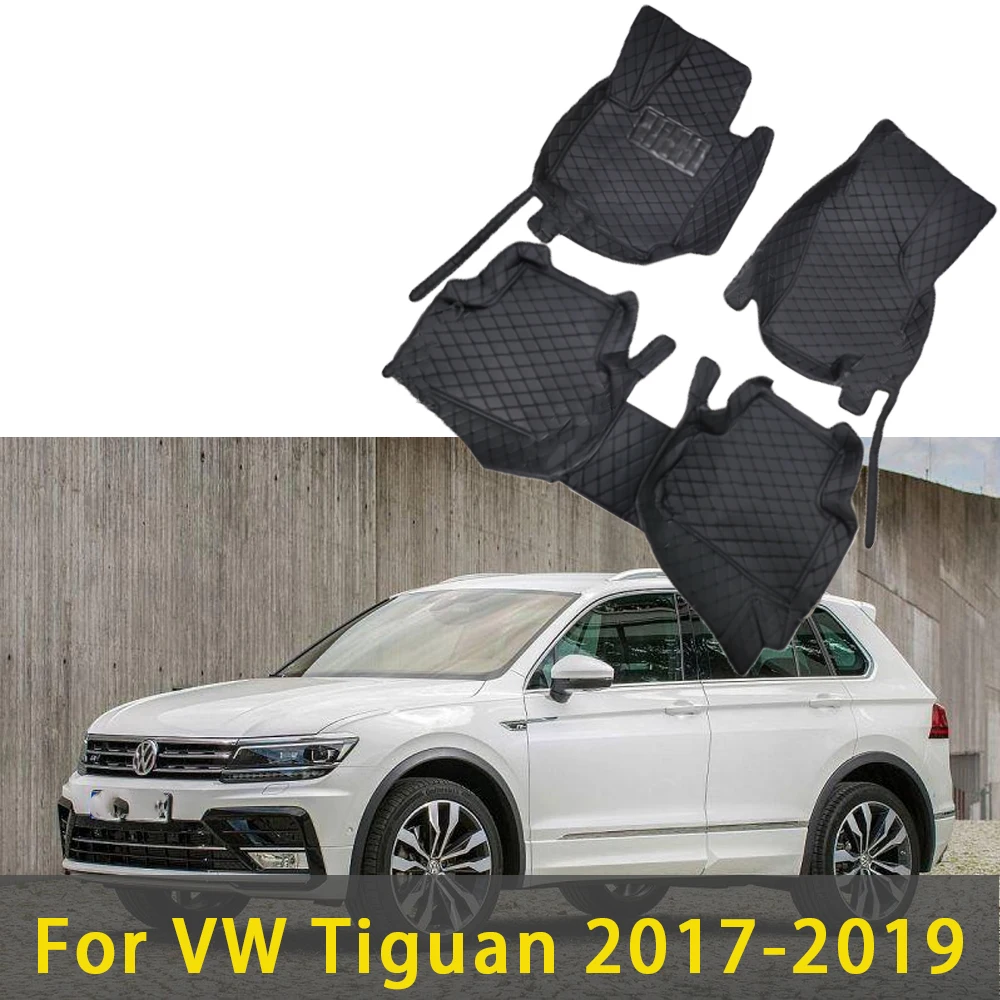 

Автомобильные напольные коврики для Volkswagen VW Tiguan 2017 2018 2019 Custom 5 N, автомобильные накладки на ножки, интерьерные аксессуары