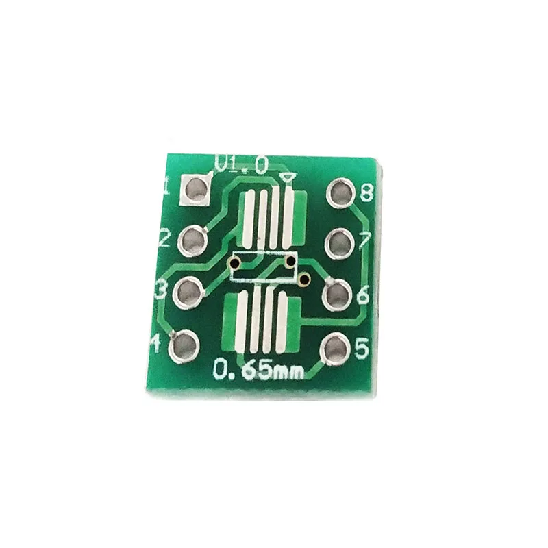 1Piece Adaptor Board SOP8 SSOP8 TSSOP8 SMT To Direct DIP Pin Pitch 0.65/1.27mm PCB Board