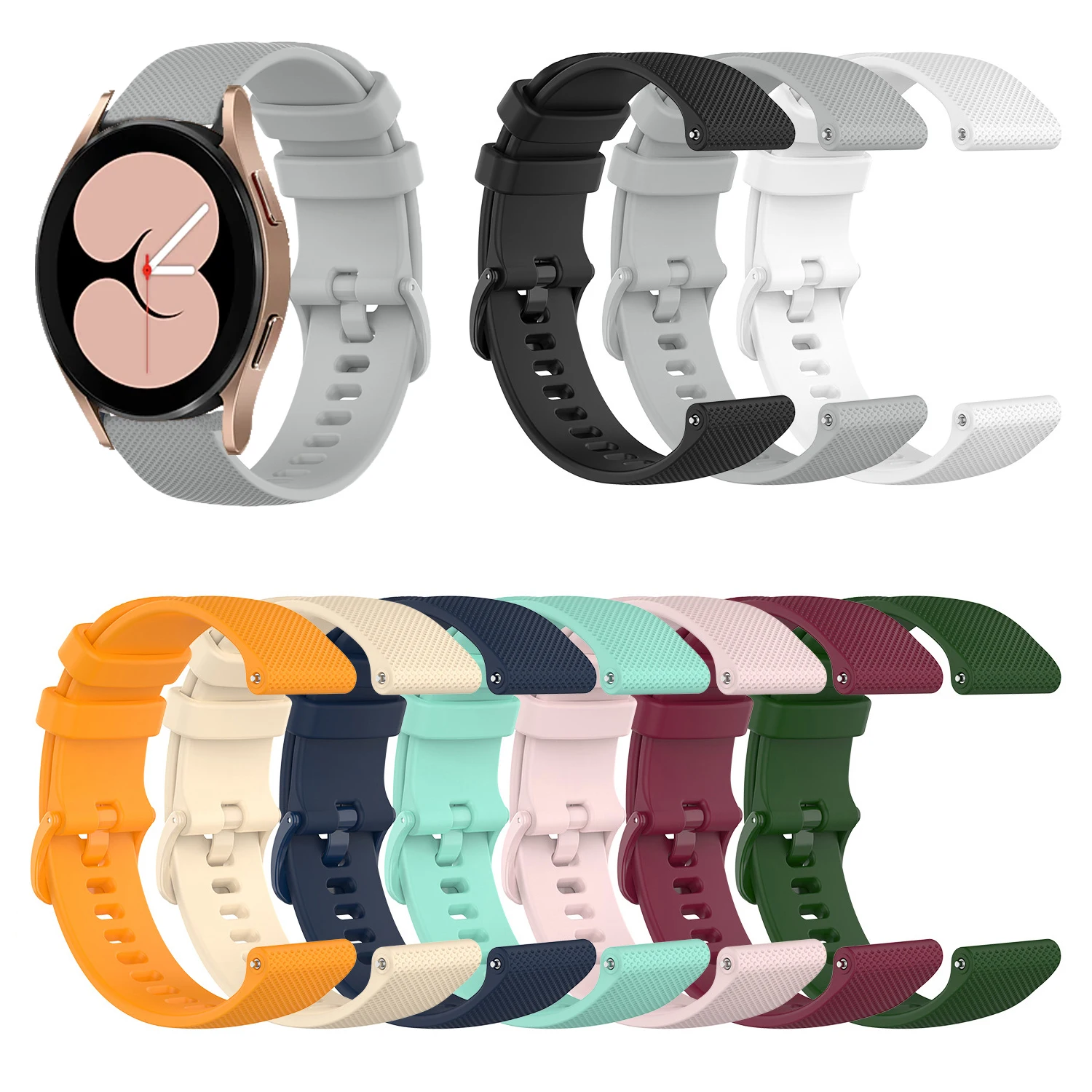 Smart Watch Band For Samsung Galaxy Watch 5/4 44mm 40mm Gear S3 Classic Silicone Sport Watchband Bracelet Galaxy Watch5 pro 45mm