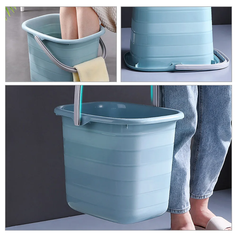 

Plastic Bucket Large Capacity Round Multipurpose Water Container For Home Garden Farm Cleaning Mop Wash Beach Sand Storage