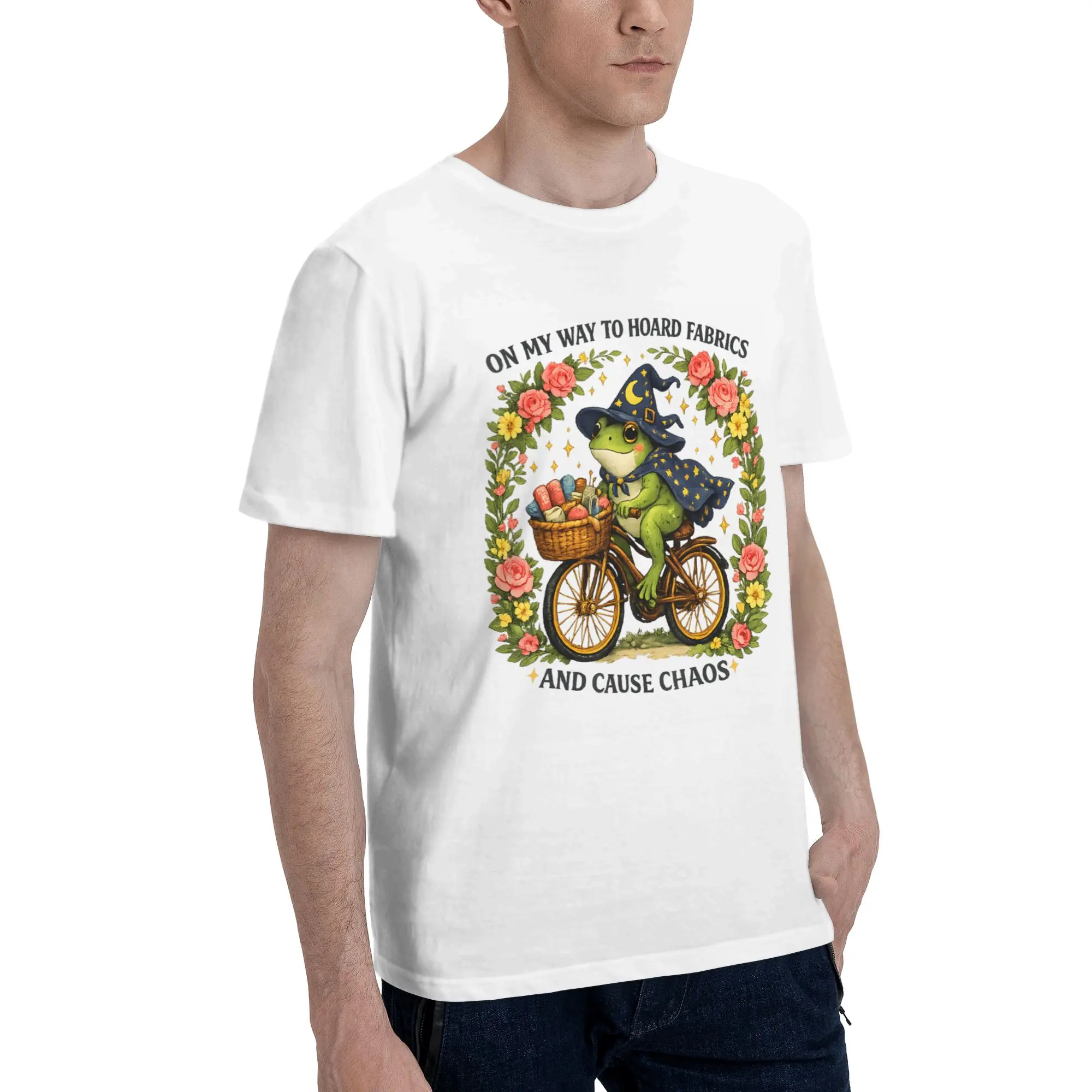On My Way to Hoard Fabrics and Cause Chaos Tee Shirt for Men Women Graphic Printed T Shirts  100% Cotton Clothes