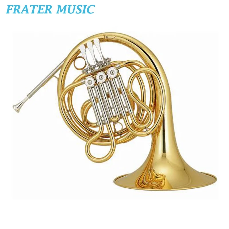 

Gold Lacquer Eb/F Key Children French Horn (JCFH-001)