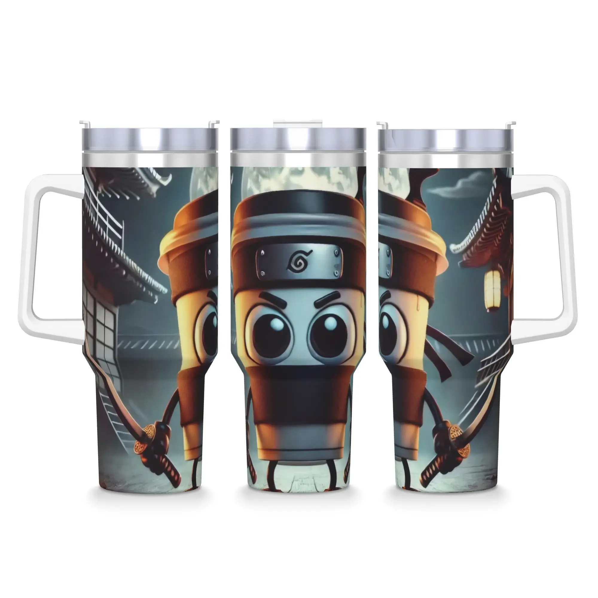 Vaso de acero inoxidable Capuccino Assassino italiano Brainrot Meme taza térmica preservación del calor tazas de coche botella de agua de viaje