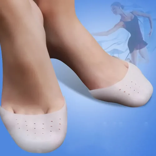 Protector de dedos de los pies de Gel de silicona, cubierta de punta, almohadillas suaves, protectores para zapatos de Ballet, herramientas para el cuidado de los pies, 1 par