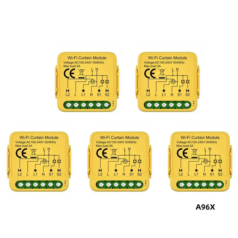 5X Tuya Smart WIFI Curtain Switch Module Connected Roller Shutters Blind Motor Smart Life APP Works With Alexa Google